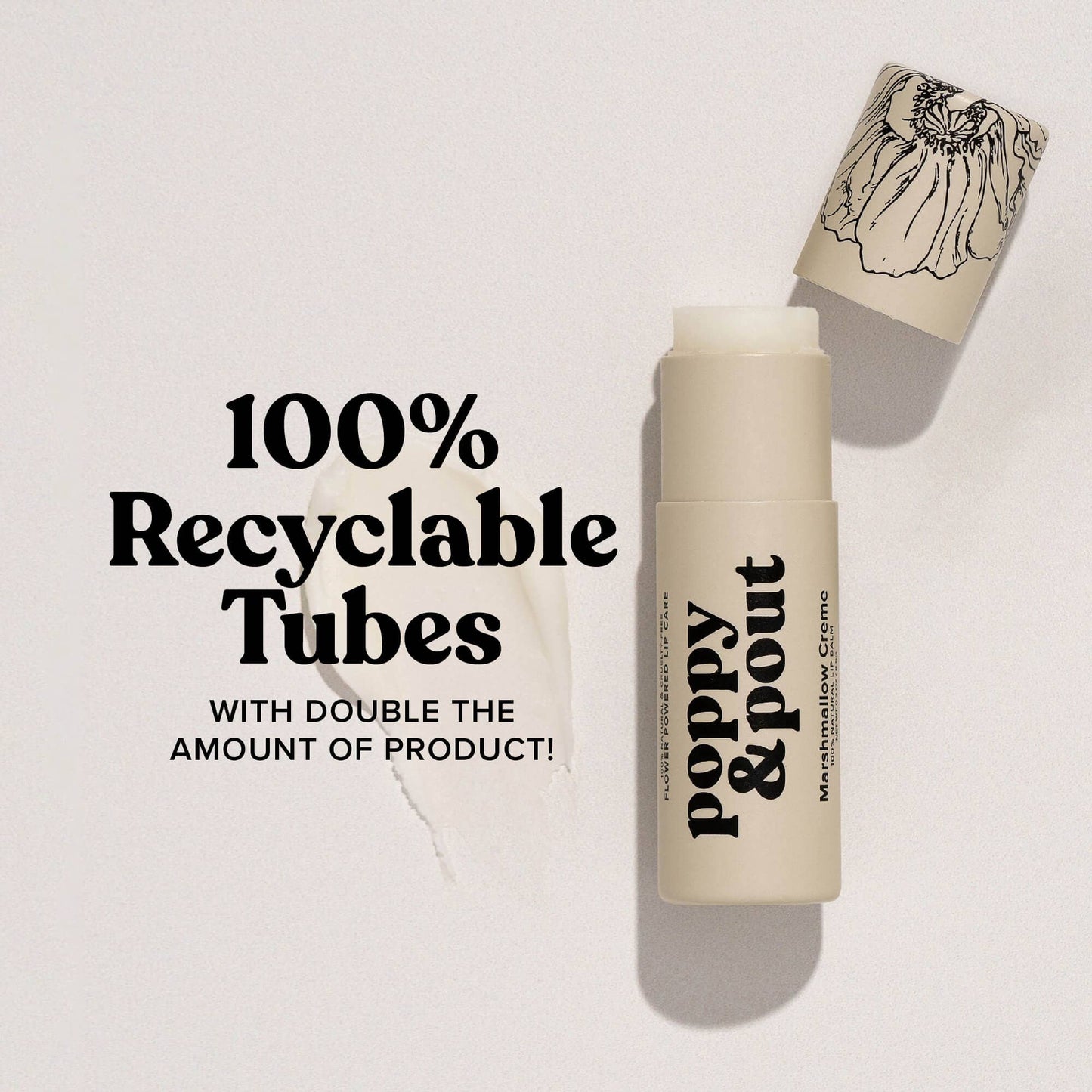 Poppy & Pout Lip Balm in Marshmallow Creme