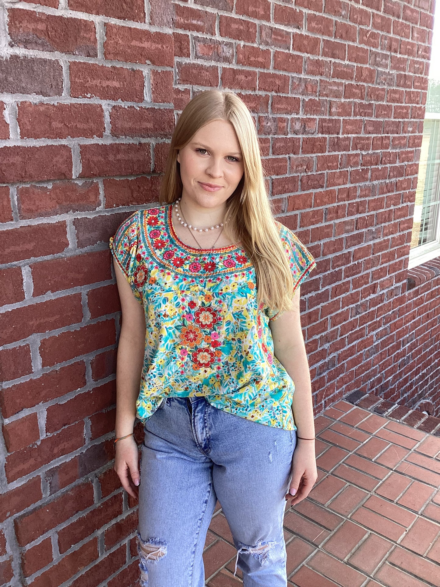Embroidered Top Perfect for Spring
