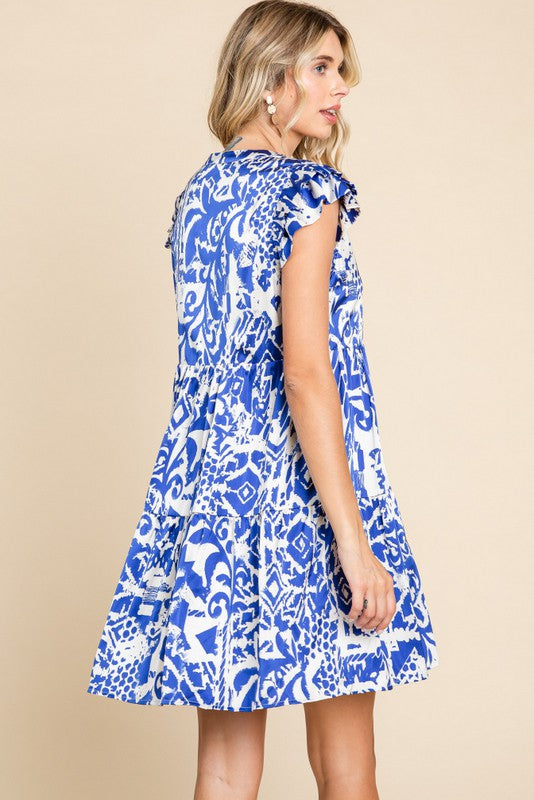 Dulcet- Satin Print Dress by Jodifl