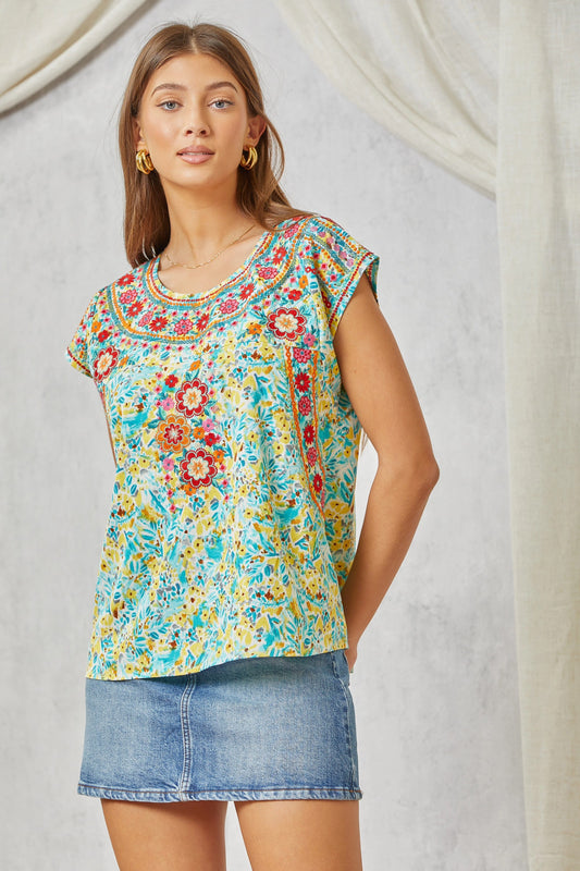 Embroidered Top Perfect for Spring