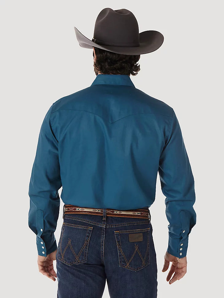 Wrangler Cowboy Cut Work Shirt-Dark Teal