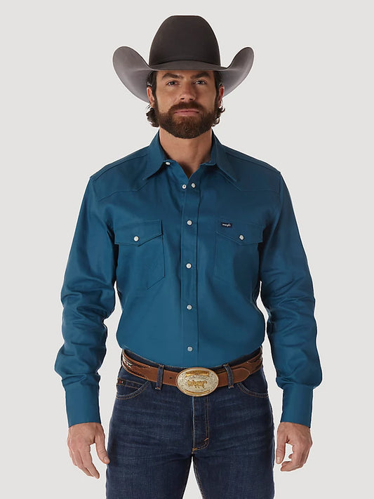 Wrangler Cowboy Cut Work Shirt-Dark Teal